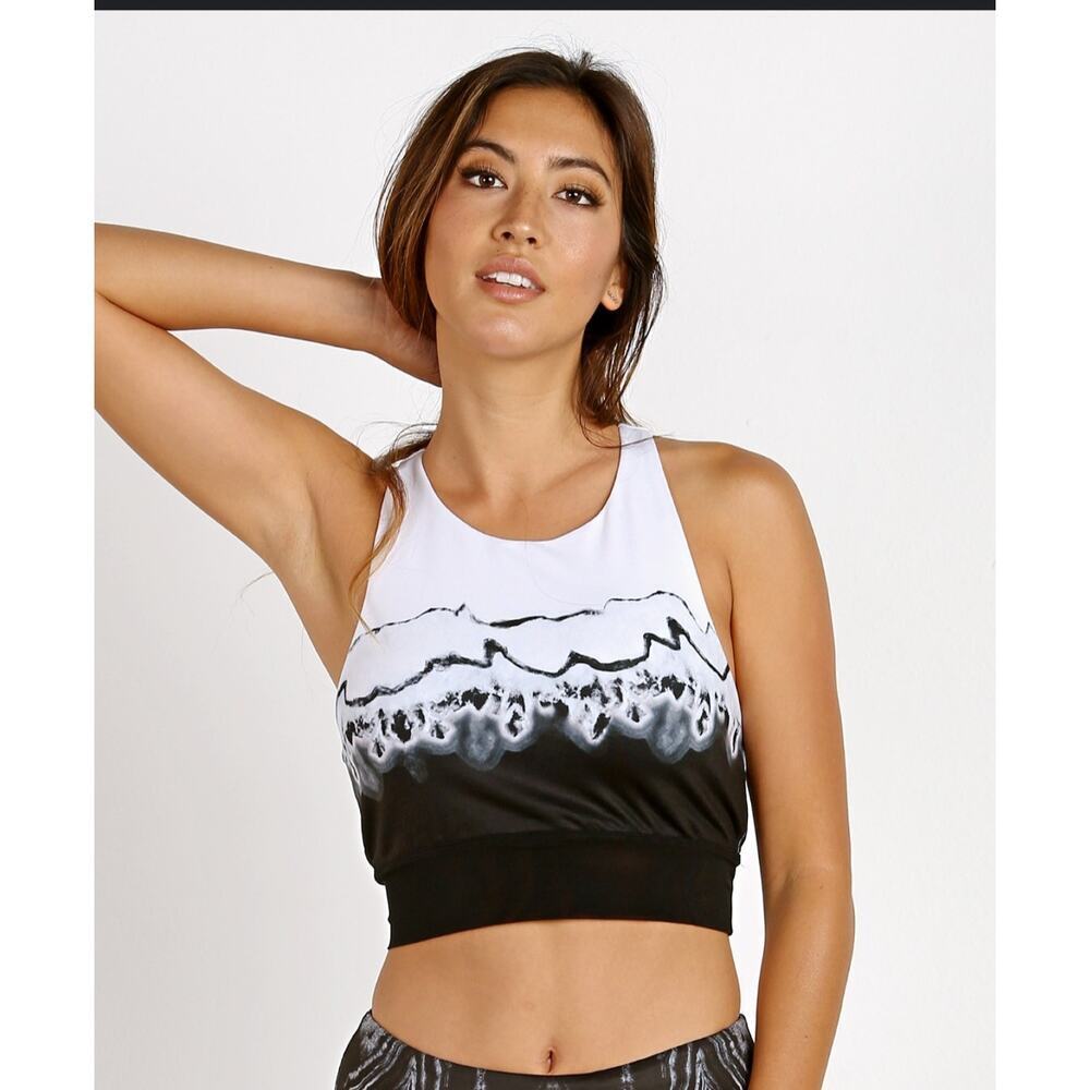 Alo‎ Yoga Women's Verse Sports Bra White/Black Size: L
